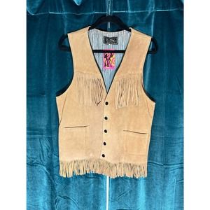Vintage Joo-Kay Tan Leather Fringe Vest